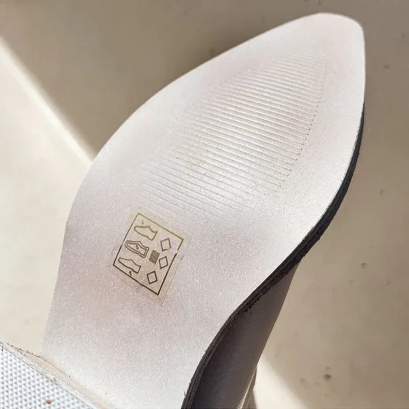 NEW White Cowboy Western Embroidered Stitch Pointy Toe Block Heel Mid Calf Boots - Picture 11 of 13